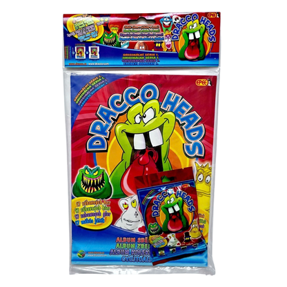 Dracco Heads NEW Sealed Collector's Album + Mystery Pack – 1999 – Gogo's Crazy Bones