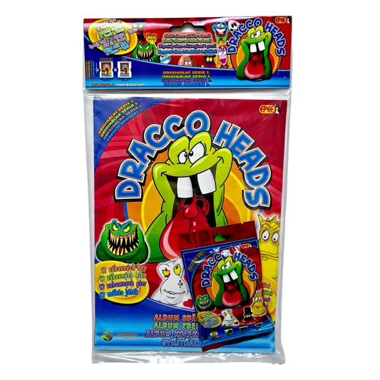 Dracco Heads NEW Sealed Collector's Album + Mystery Pack – 1999 – Gogo's Crazy Bones