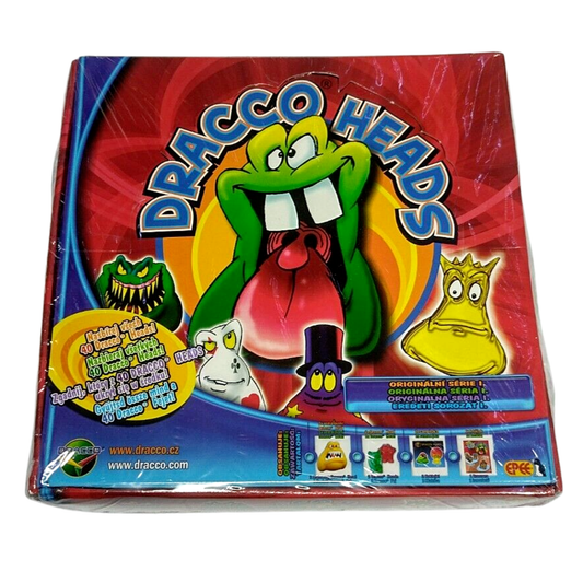 Dracco Heads Original Series 1 Sealed Box (24 Packs) – 1999 – Gogo's Crazy Bones