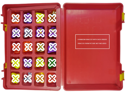 Dracco Heads Collectors Briefcase 1999 – Gogo's Crazy Bones + 8 Random Dracco Heads
